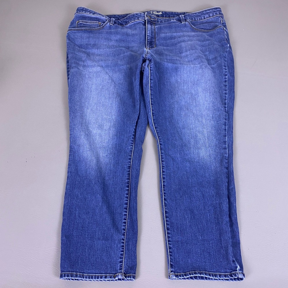 Universal Thread‎ Jeans Women's Plus 24W Skinny Blue Medium Wash Stretch Denim